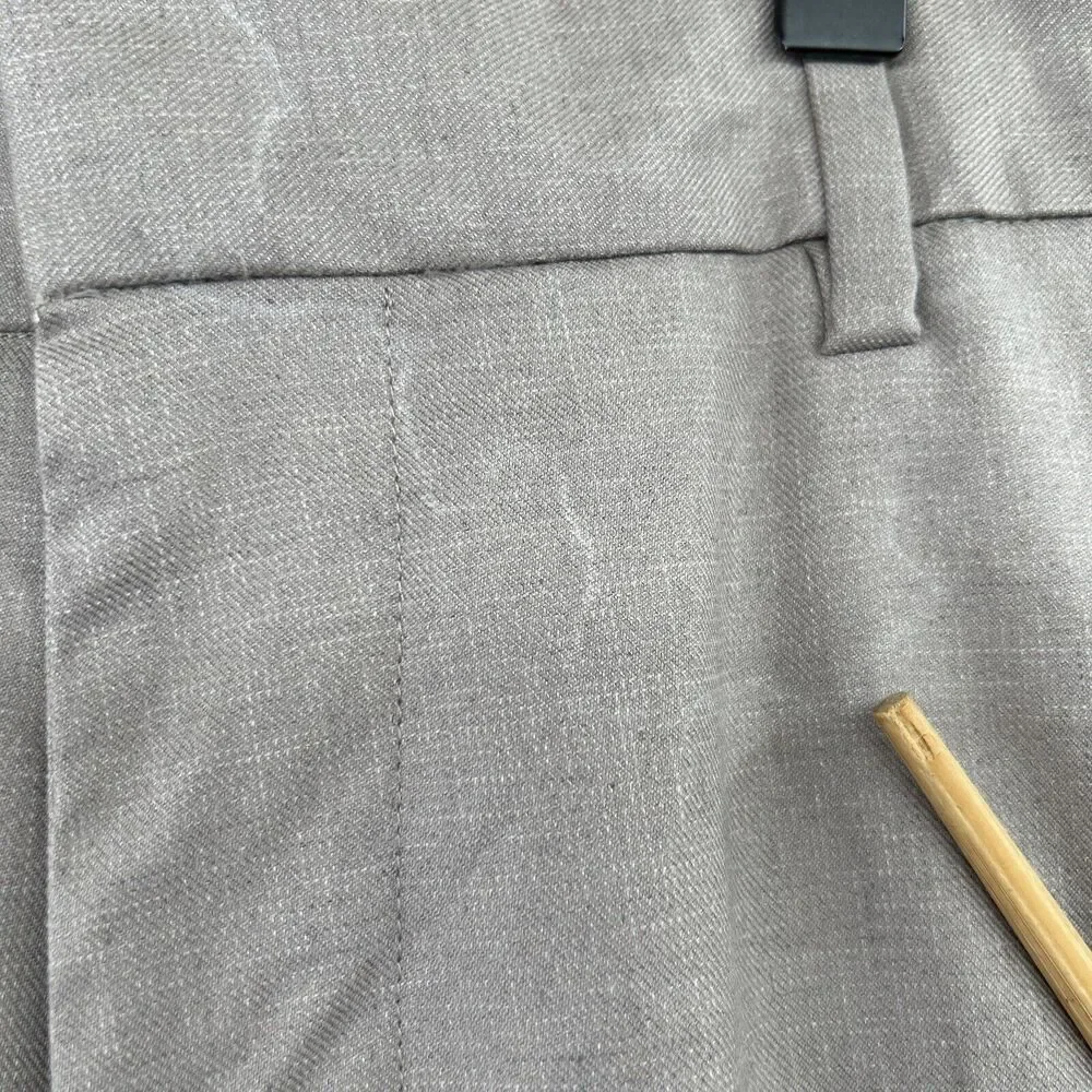 NORDSTROM Pants Mens 32 x 32 Gray Taupe Cotton Athletic Fit Non Iron Flat Front